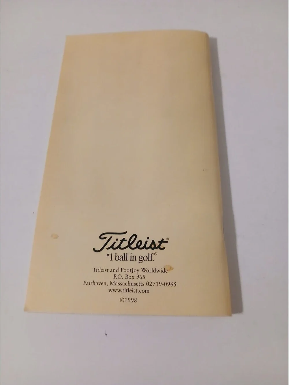 1999 Titleist Monthly Planner & Tips Guide / Calendar